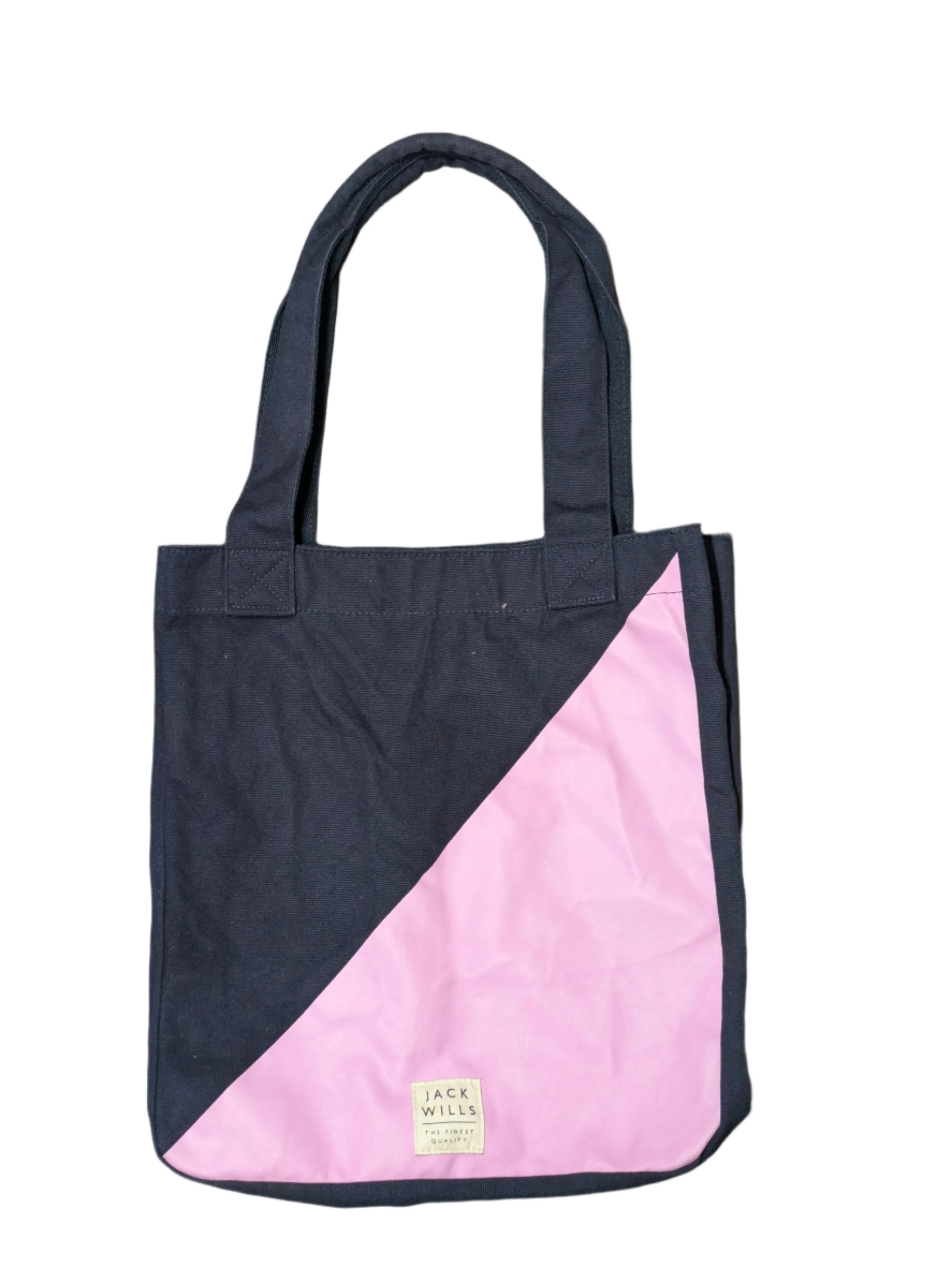 Jack Wills Navy Blue and Pink Tote Shoulder Bag