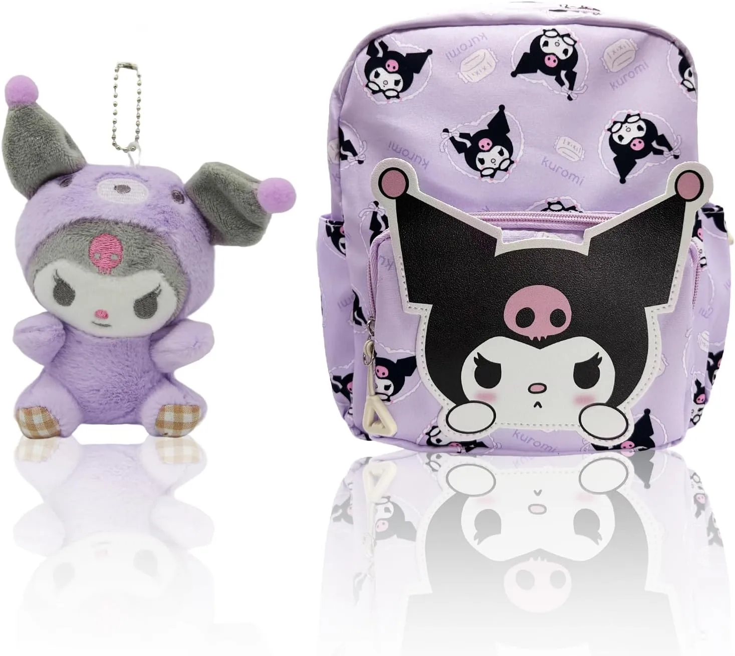Kawaii Kumi Backpack for Teens Women, Cute Cartoon Nylon Mini Backpack Purse Bookbag Travel Daypack