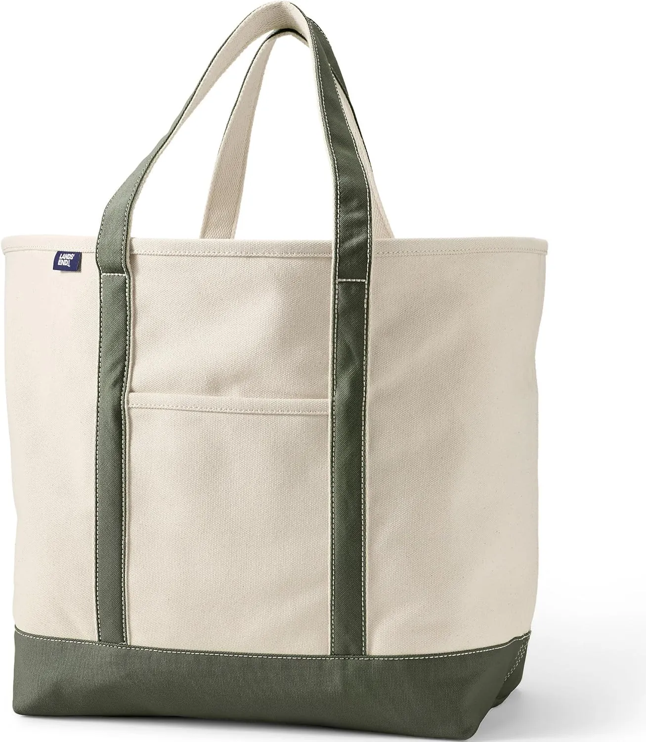 Lands' End Open Top Canvas Tote Bag