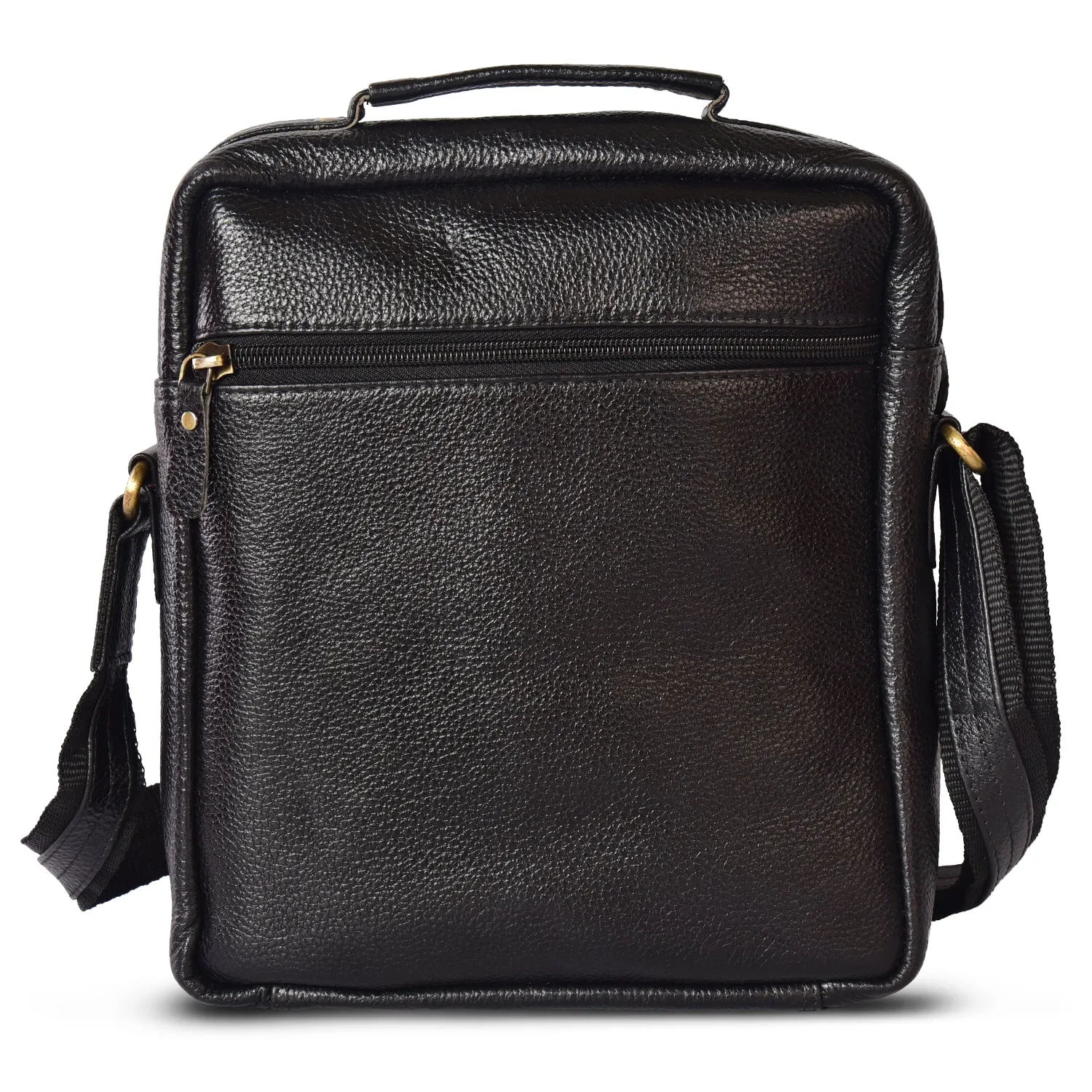 LEATHER SLING BAG  998907 (BLACK)