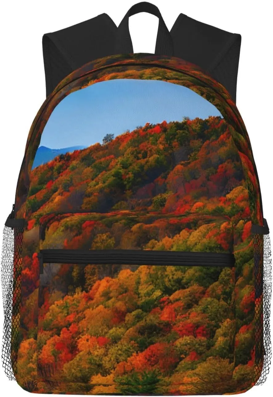 Lightweight Laptop Backpack,Casual Daypack Travel Backpack Bookbag Work Bag for Men and Women-Blue Ridge Parkway Mountains