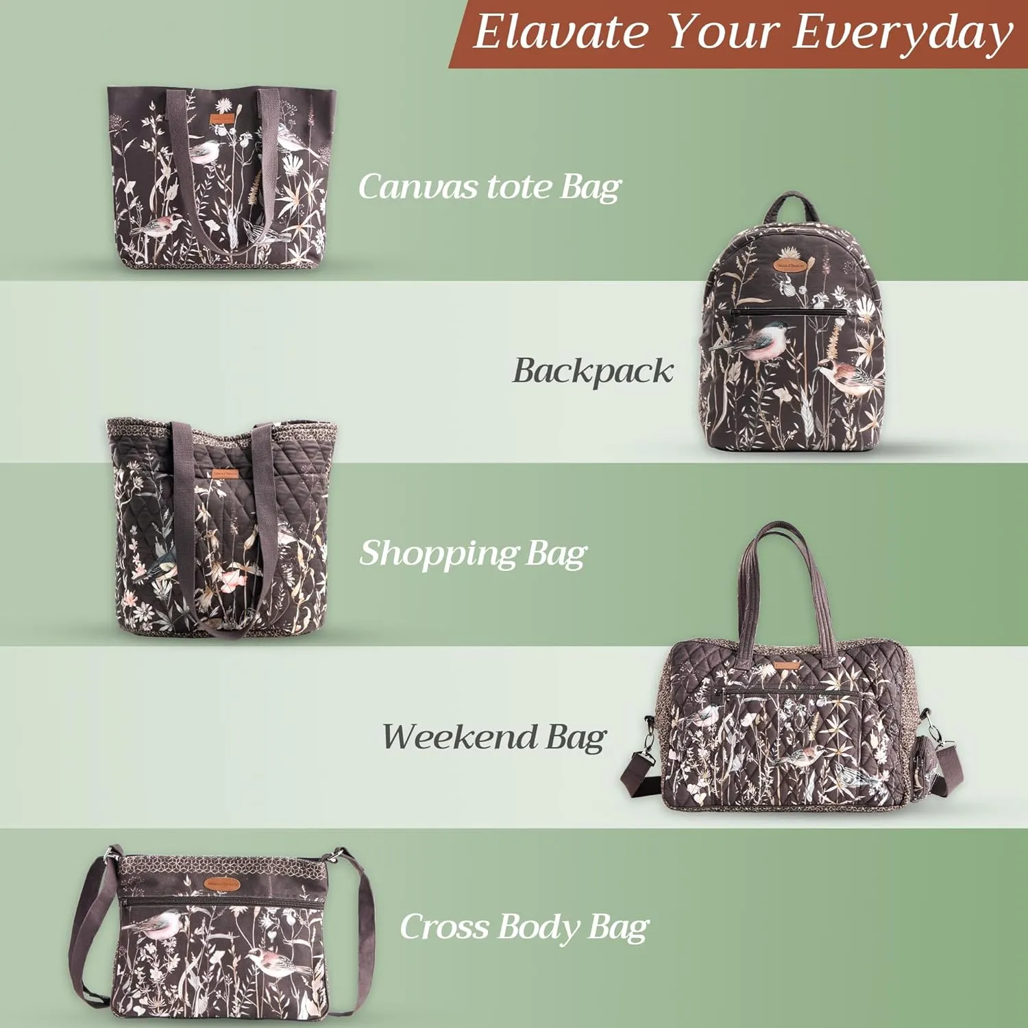 Maison d' Hermine Hand Bags for Women Cotton Shoulder Bag for Shopping Travel Everyday Use Cross Body Tote purse Sling Bag