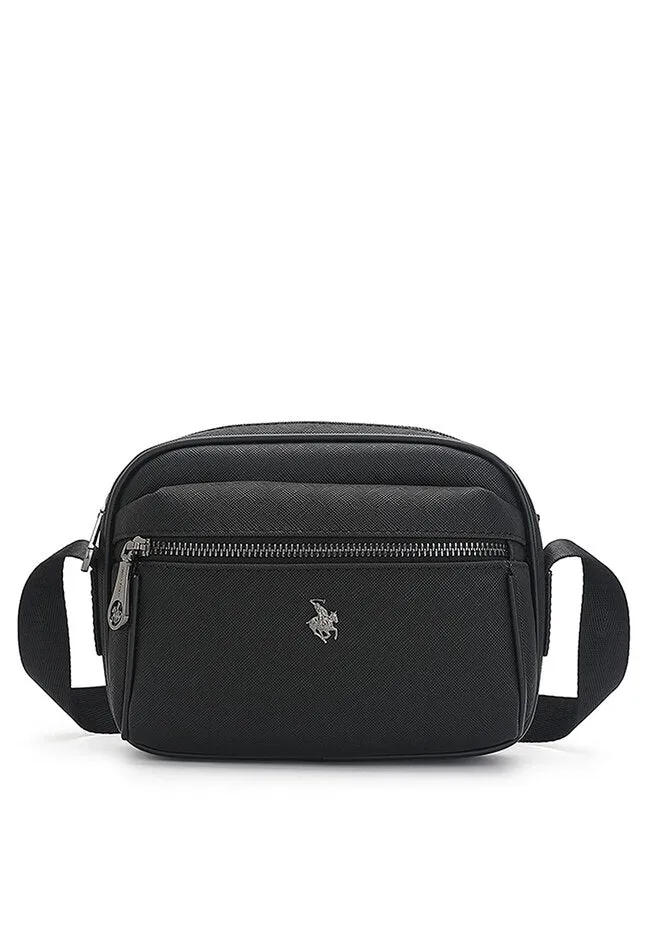 Men's Faux Leather Monogram Sling Bag - SXV 335
