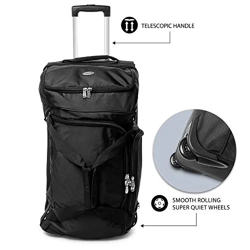 NFL New Orleans Saints Rolling Drop-Bottom Duffel Bag