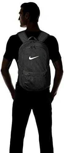 NIKE Brasilia Mesh Backpack, Black/White, One Size