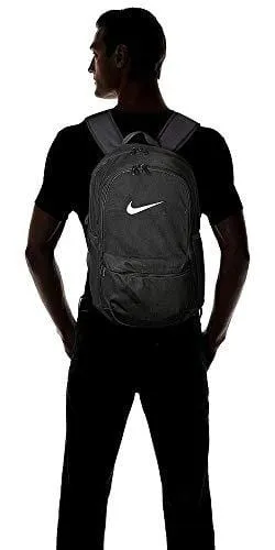 NIKE Brasilia Mesh Backpack, Black/White, One Size