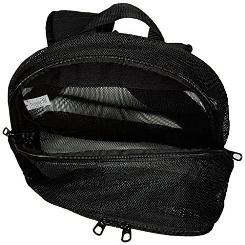 NIKE Brasilia Mesh Backpack, Black/White, One Size
