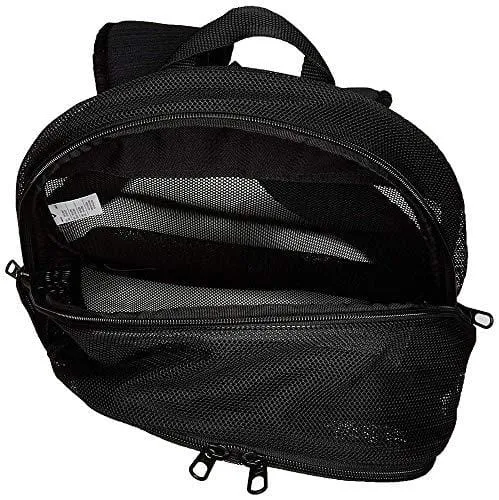 NIKE Brasilia Mesh Backpack, Black/White, One Size