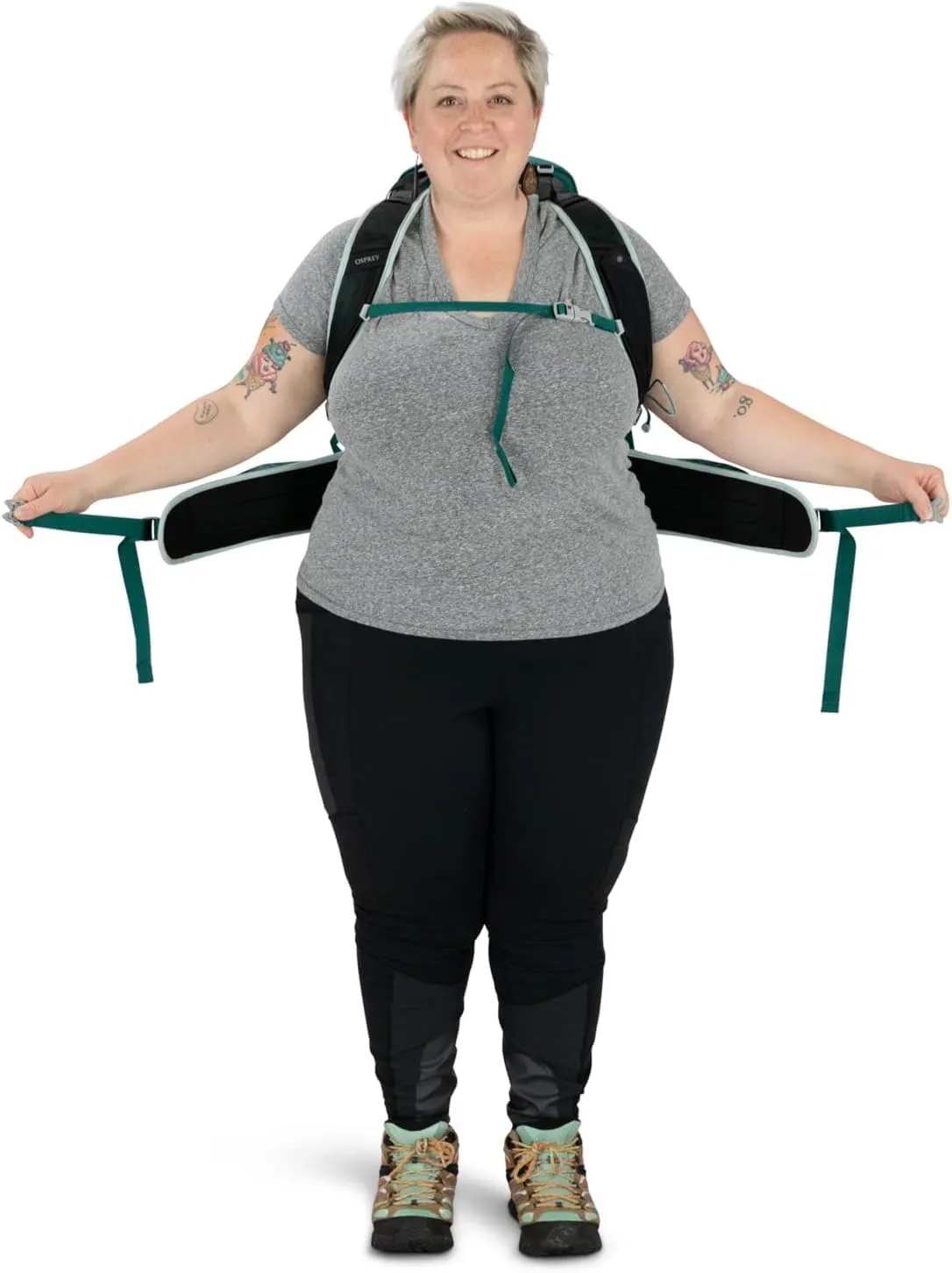 Osprey Tempest 20L Women's Hiking Backpack with Hipbelt, Jasper Green, WXS/S, Extended Fit