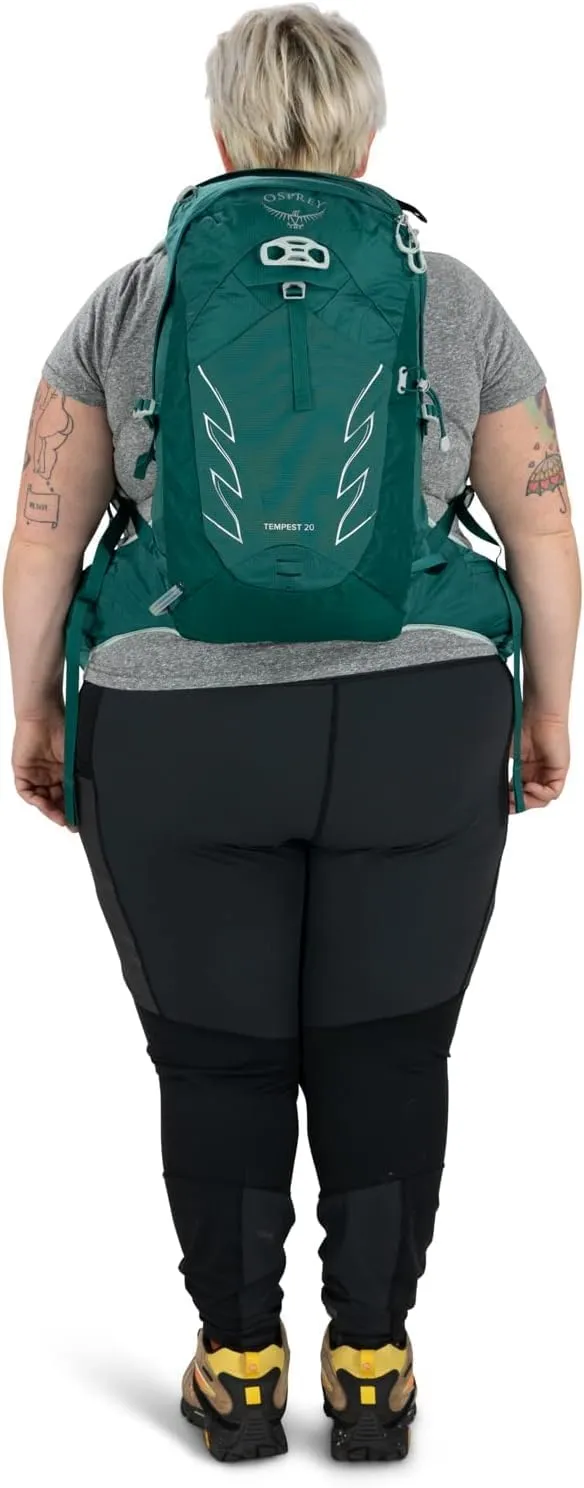 Osprey Tempest 20L Women's Hiking Backpack with Hipbelt, Jasper Green, WXS/S, Extended Fit