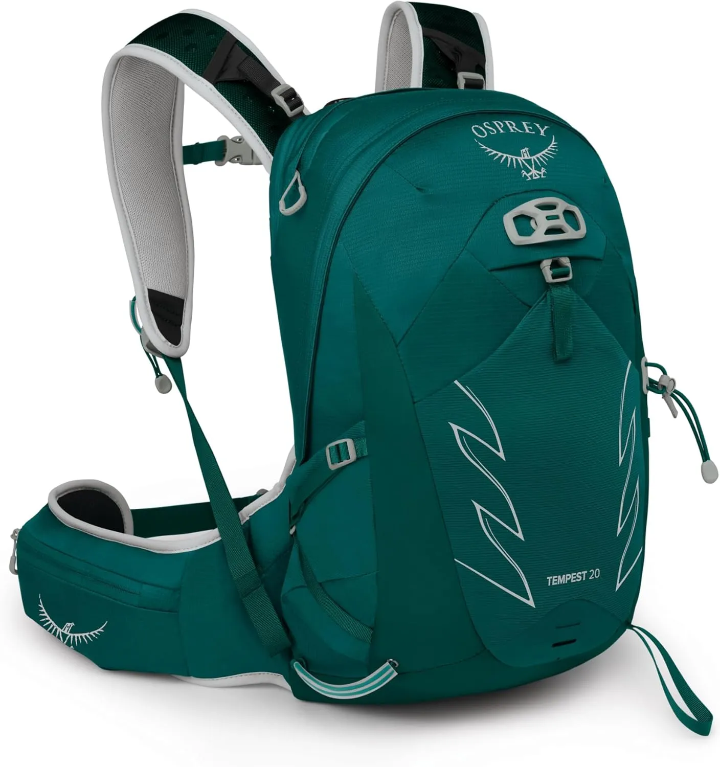 Osprey Tempest 20L Women's Hiking Backpack with Hipbelt, Jasper Green, WXS/S, Extended Fit