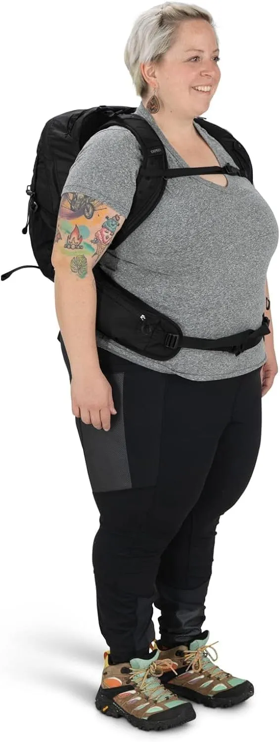Osprey Tempest 20L Women's Hiking Backpack with Hipbelt, Stealth Black, WXS/S, Extended Fit