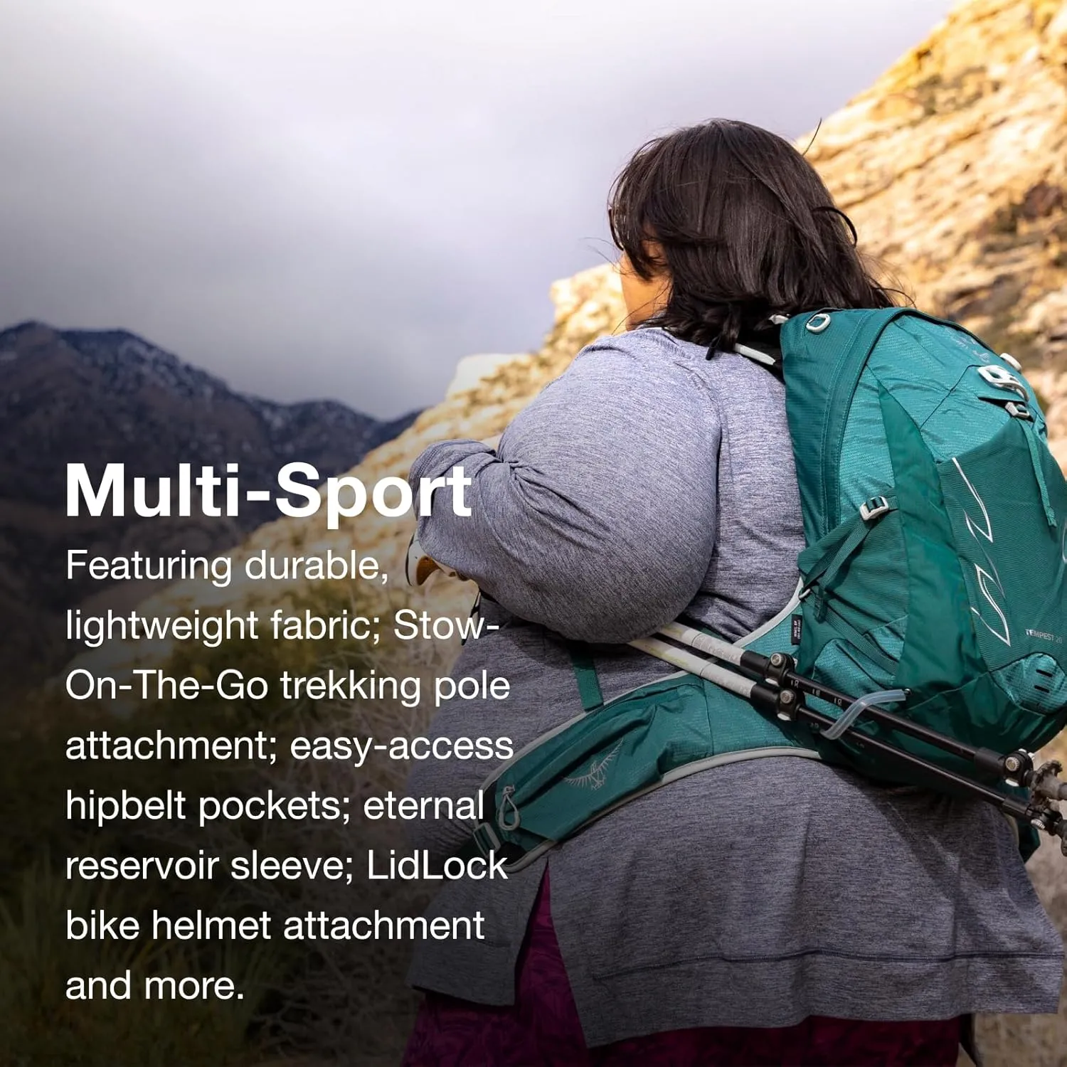 Osprey Tempest 20L Women's Hiking Backpack with Hipbelt, Stealth Black, WXS/S, Extended Fit