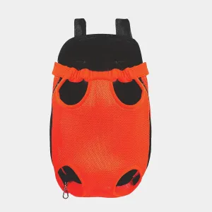 Pet Carrier Backpack, Pets Out of Four Legs Shoulder Bag Travel Backpack, Hiking, Camping, Out for a Walk Riding a Bike/Breathable/Easy to Clean/Padded Shoulder Straps.(XL, Orange)