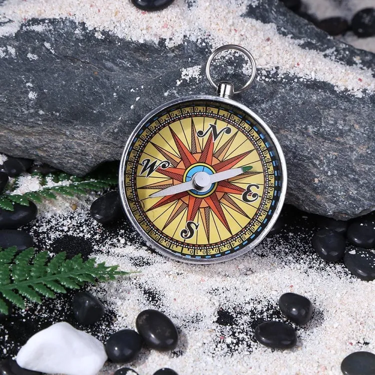 Portable Camping Outdoor Compass Hanging Compass  Backpack Hiking Survival Tools with Key Chain