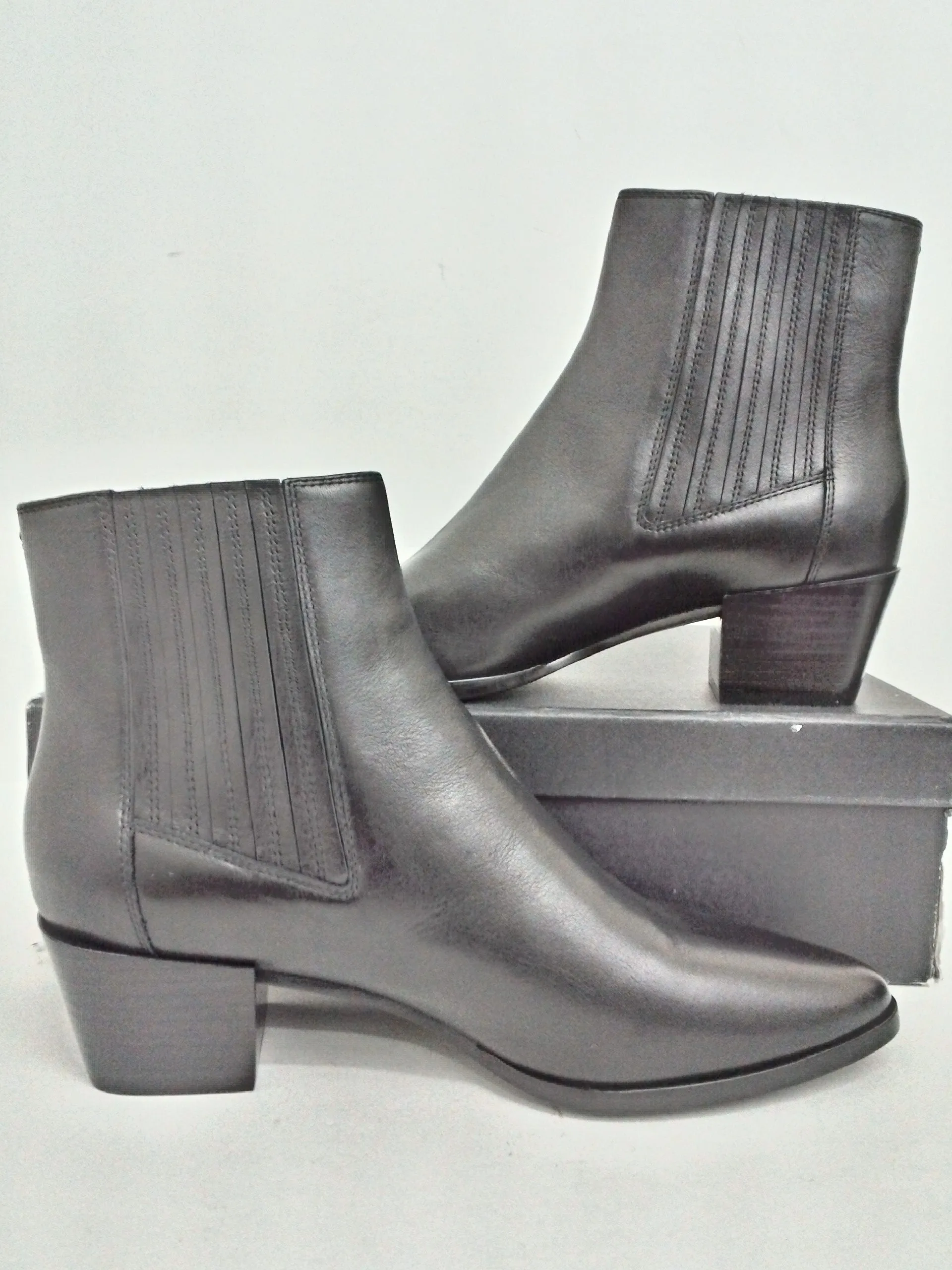 Rag & Bone Women's Rover Black Leather Booties Size 40