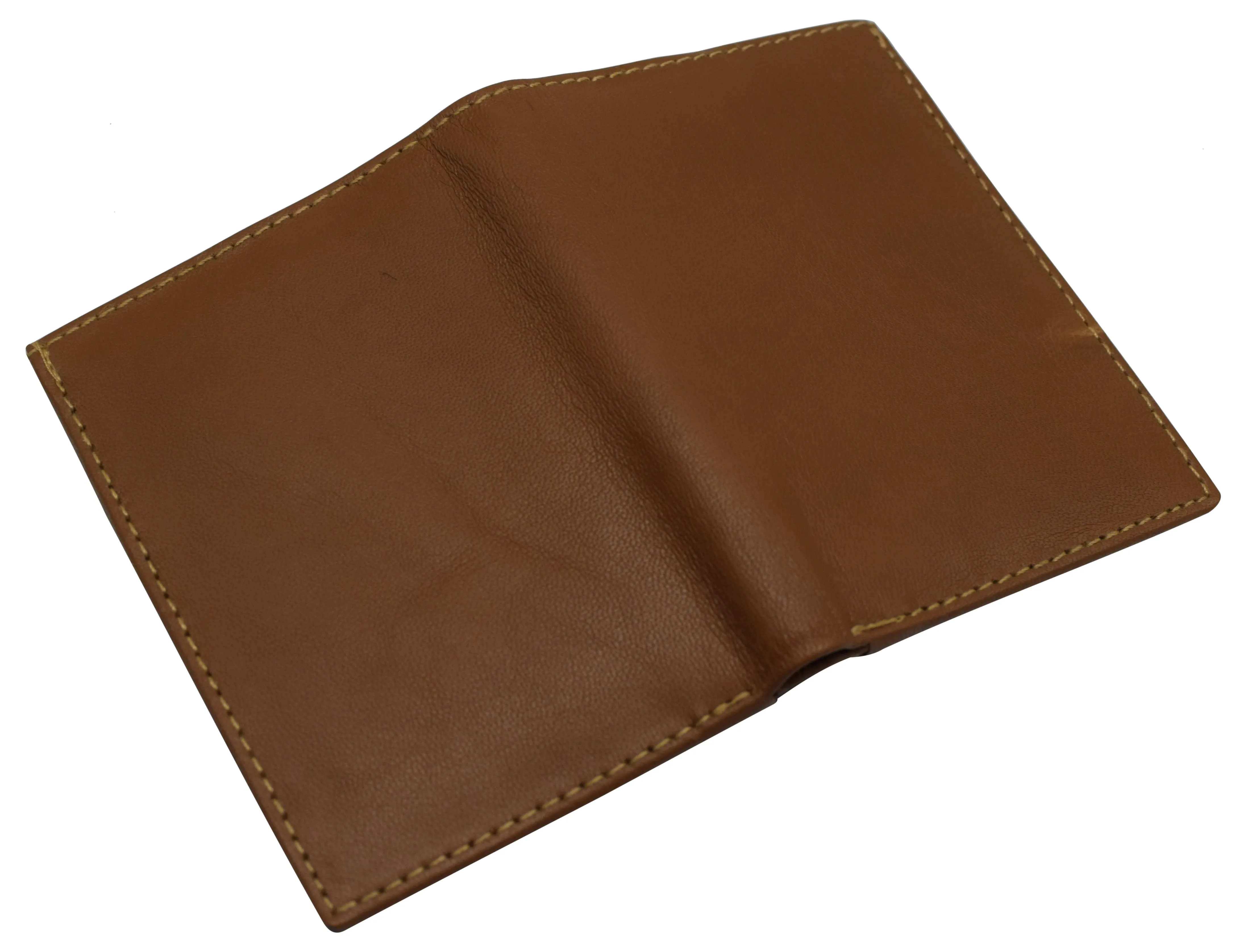 RFID Blocking Mens Slim Bifold Wallet Genuine Leather Front Pocket Multi Card Holder Tan