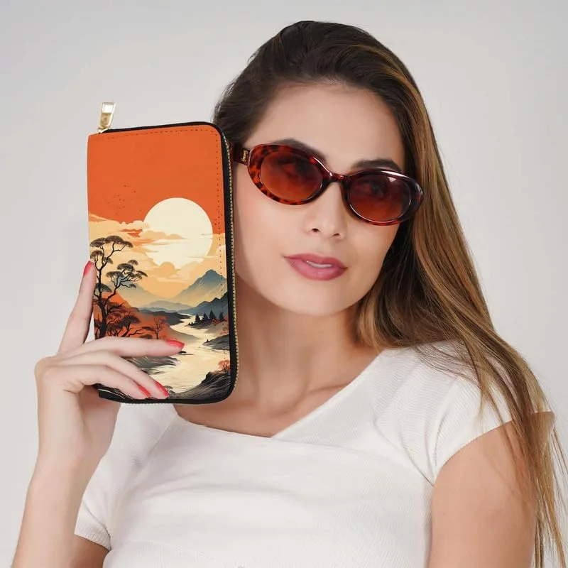 RFID Blocking Wristlet Wallet for Women & Teen Girls-Large Capacity Leather Phone Clutch with Removable Strap,