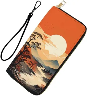 RFID Blocking Wristlet Wallet for Women & Teen Girls-Large Capacity Leather Phone Clutch with Removable Strap,