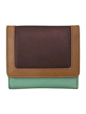 Sage Multi-Small Trifold Rfid Leather Wallet