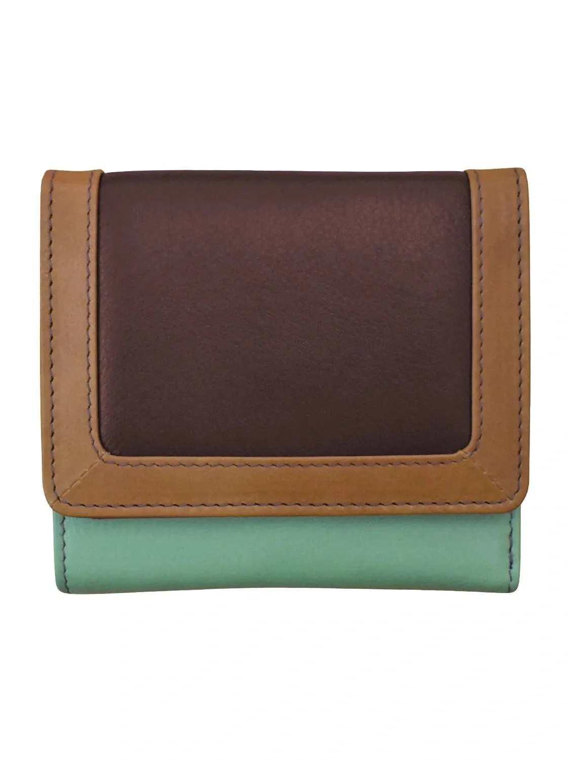 Sage Multi-Small Trifold Rfid Leather Wallet