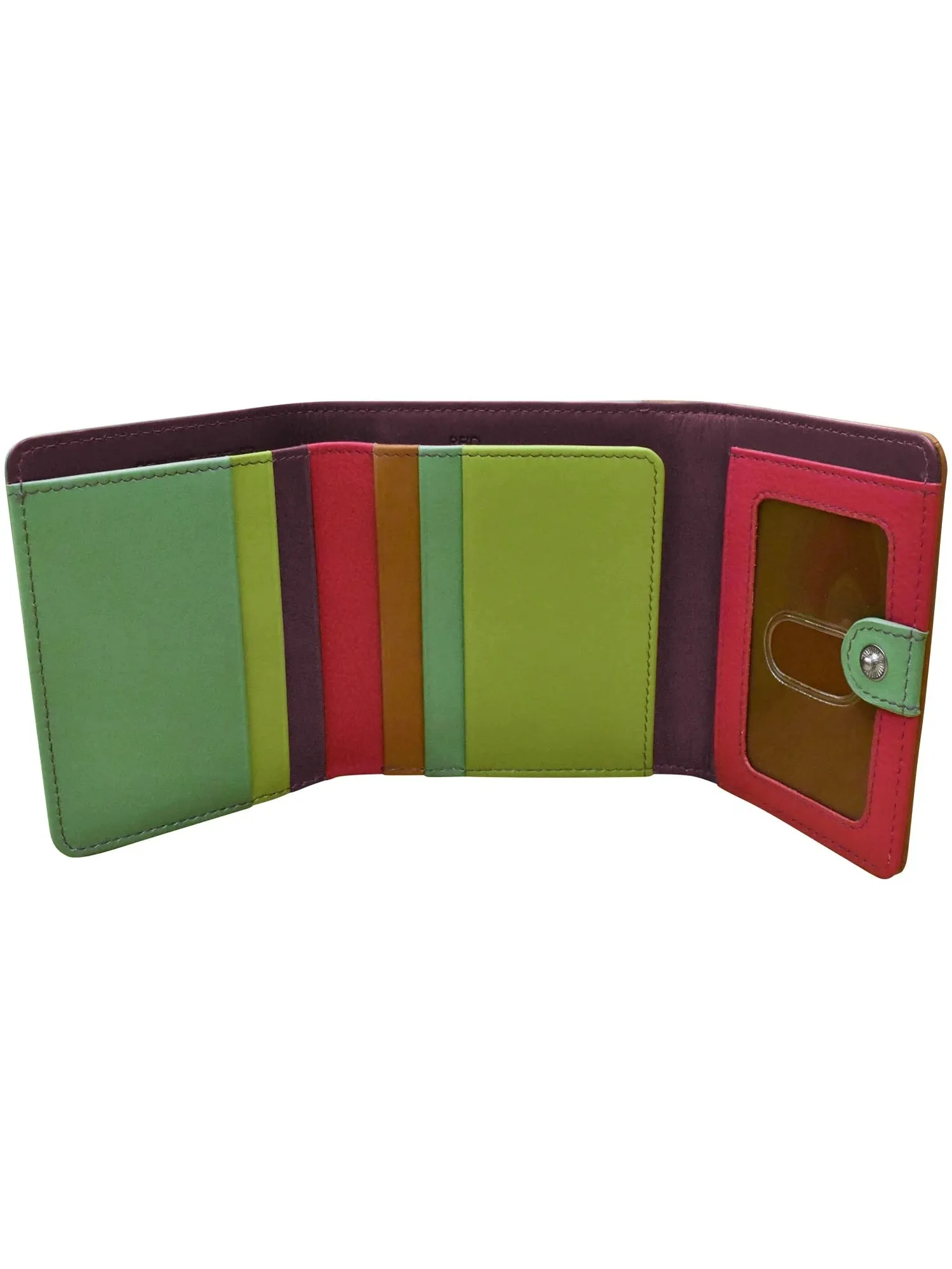 Sage Multi-Small Trifold Rfid Leather Wallet