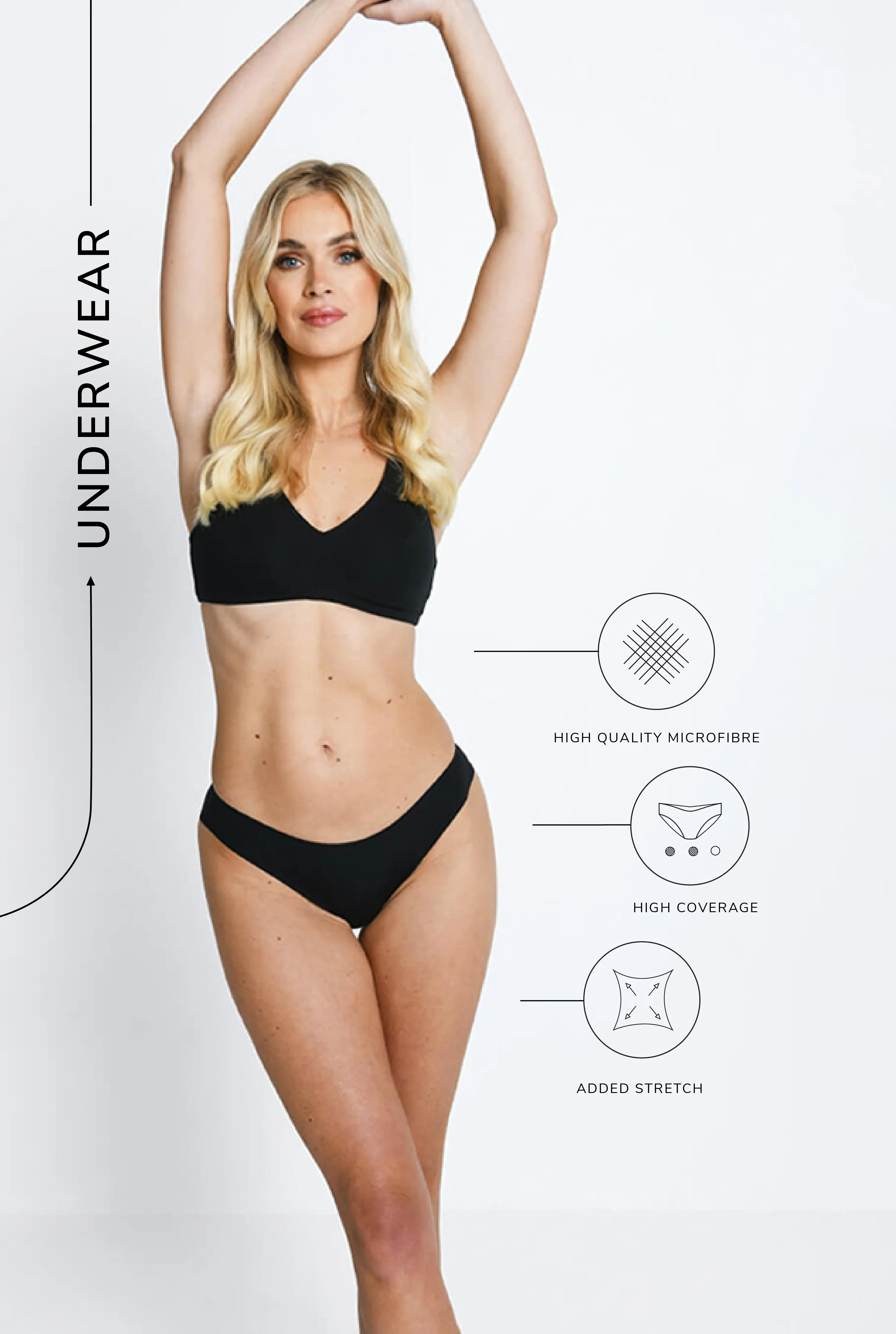 Seamless Bikini Knickers 3 Pack - Black