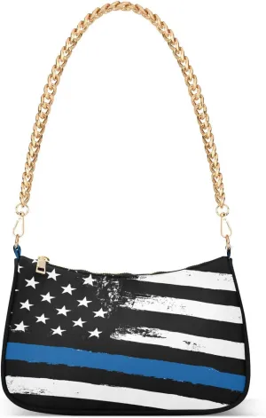 Shoulder Bags for Women American US Flag Independence Day Patriotic Hobo Tote Handbag Small Clutch Purse with Zipper Closure