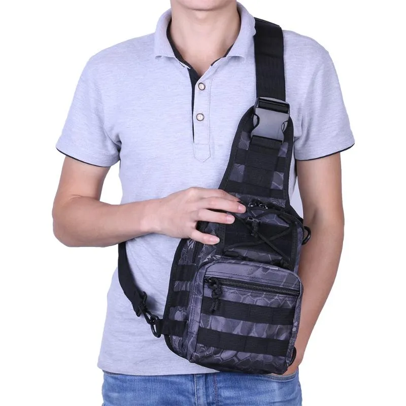Sidiou Group Outdoor Military Tactical Bag Waterproof  Travel Sling Bag Shoulder Crossbody  Bag
