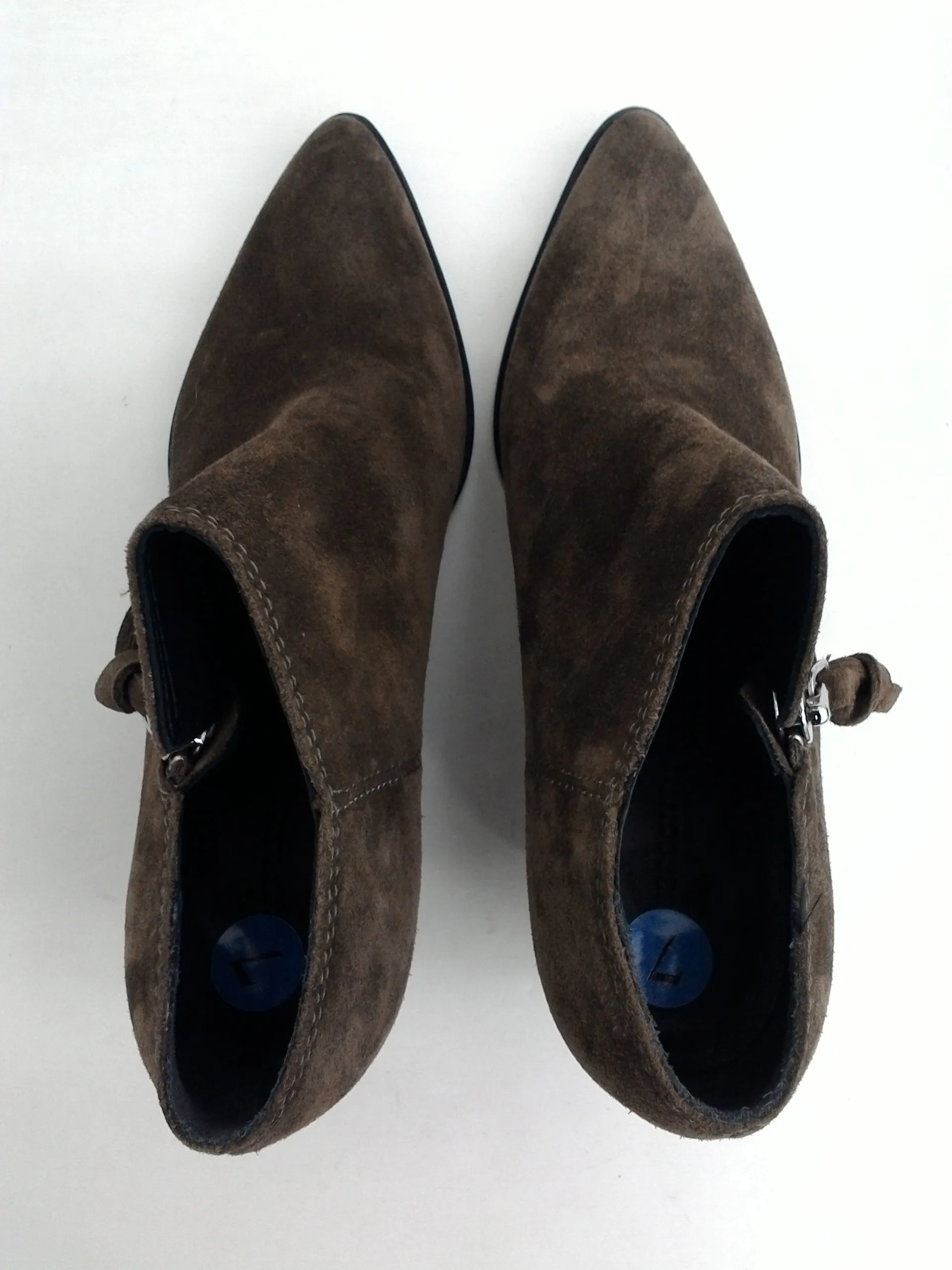 Sigerson Morrison Women's Hannah Olive Sensory Leather Booties Size 37