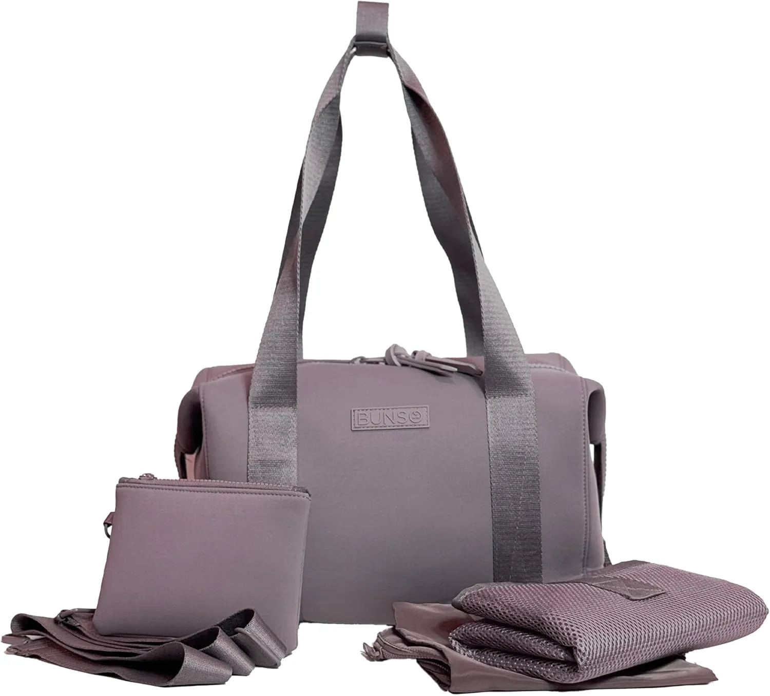 Small Diaper Bag Tote - 12 x 7 x 8 Inches Premium Neoprene Baby Diaper Bag with Portable Changing Pad & Pouch - Lightweight and Water-Resistant Diaper Bags
