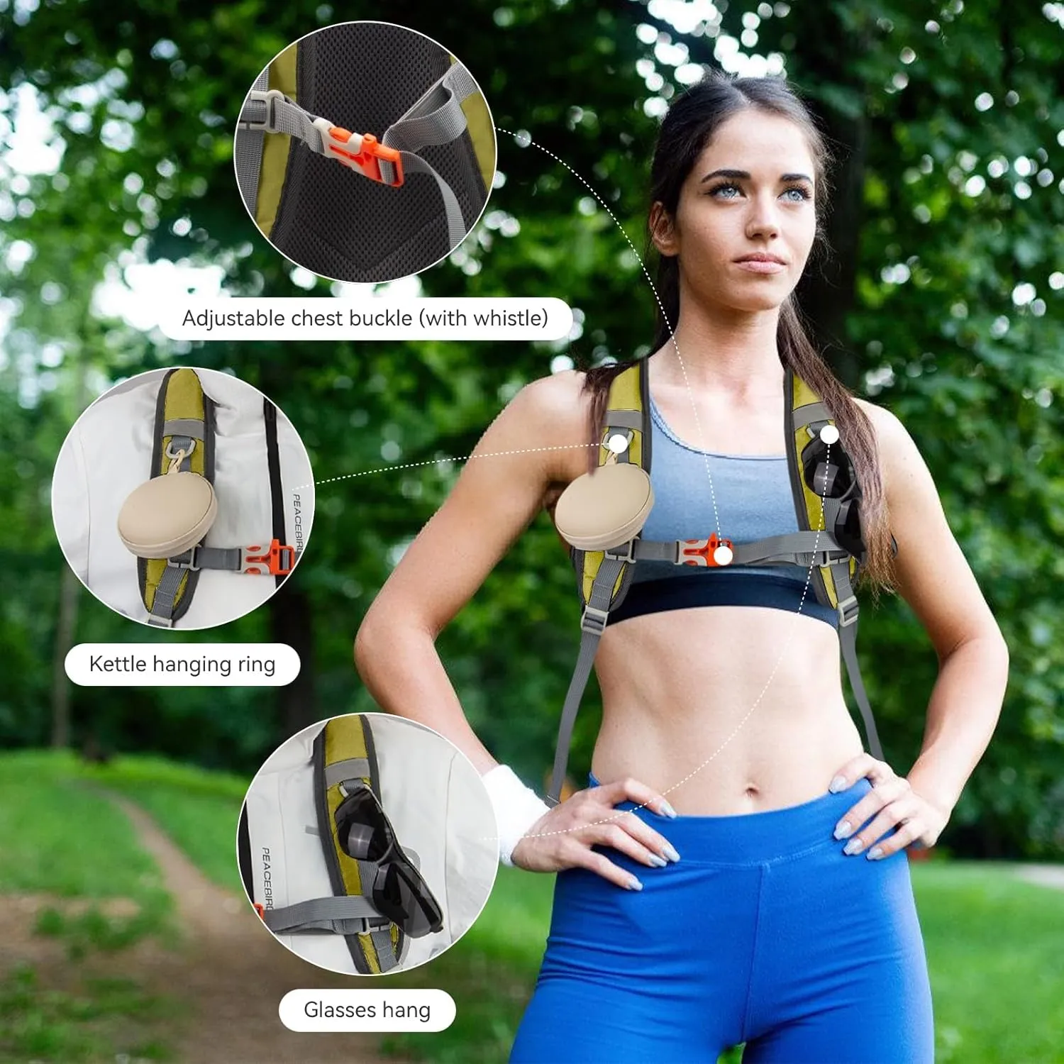 Small Lightweight Hiking Backpack20L Foldable Hiking Daypack Cycling Hydration Backpack Travel Camping Bag