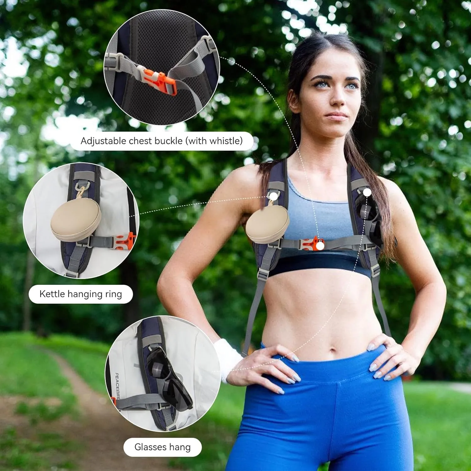 Small Lightweight Hiking Backpack20L Foldable Hiking Daypack Cycling Hydration Backpack Travel Camping Bag