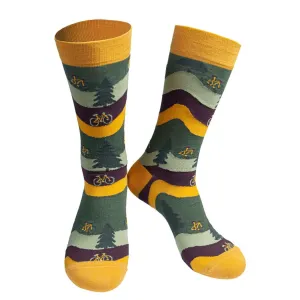 Sock Talk Mustard Bamboo Camping & Hiking Socks