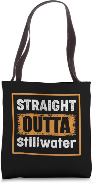 Straight Outta Stillwater Oklahoma USA Retro Distressed Tote Bag
