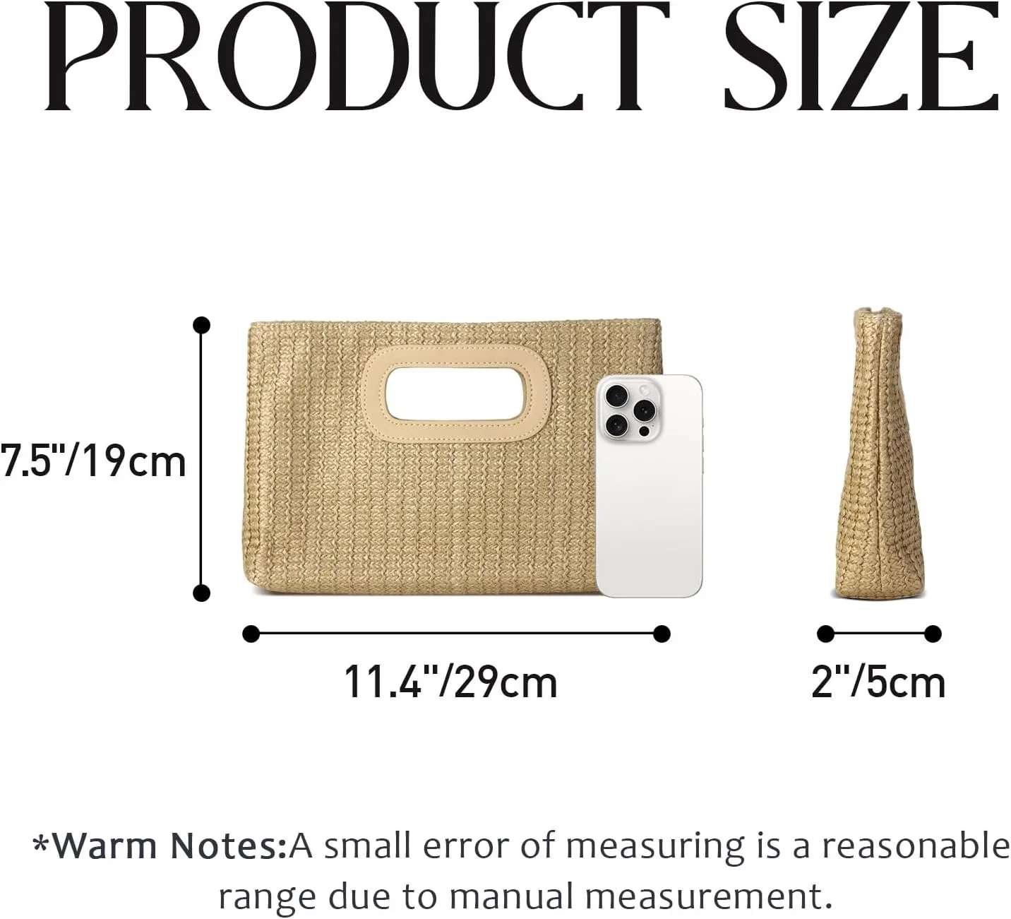 Straw Clutch Purses for Women with Top Handle,Summer Evening Handbag Shoulder Crossbody Purse with Gold Chain