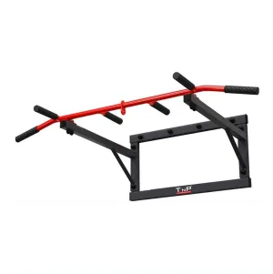 TnP Accessories Wall Mounted Iron Chin Up Bar Black/Red