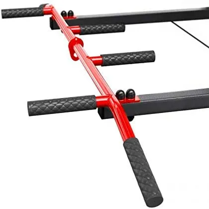 TnP Accessories Wall Mounted Iron Chin Up Bar Black/Red
