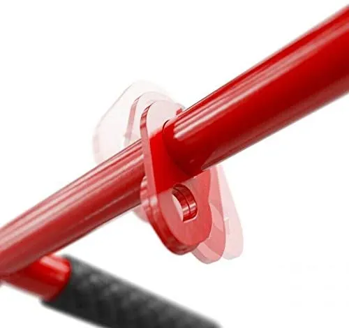 TnP Accessories Wall Mounted Iron Chin Up Bar Black/Red