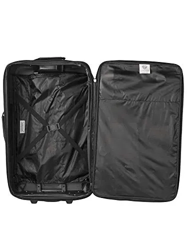Travelers Club Euro 4-Piece Softside Luggage Set, Black
