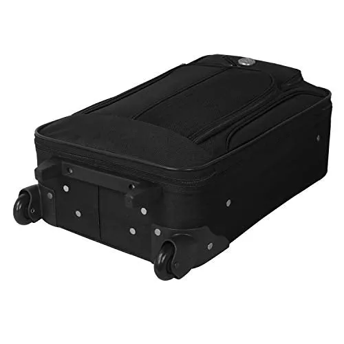 Travelers Club Euro 4-Piece Softside Luggage Set, Black