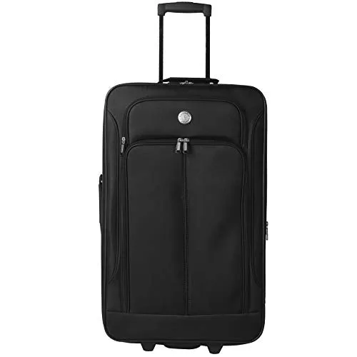 Travelers Club Euro 4-Piece Softside Luggage Set, Black