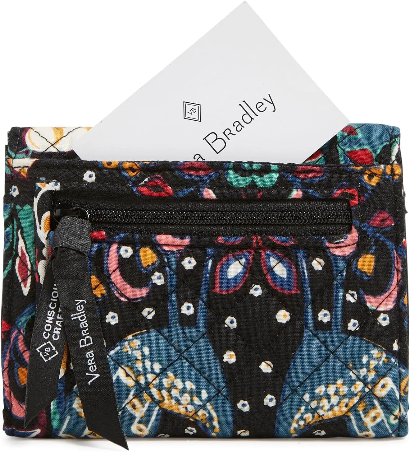 Vera Bradley Women's Cotton Riley Compact Wallet with RFID Protection