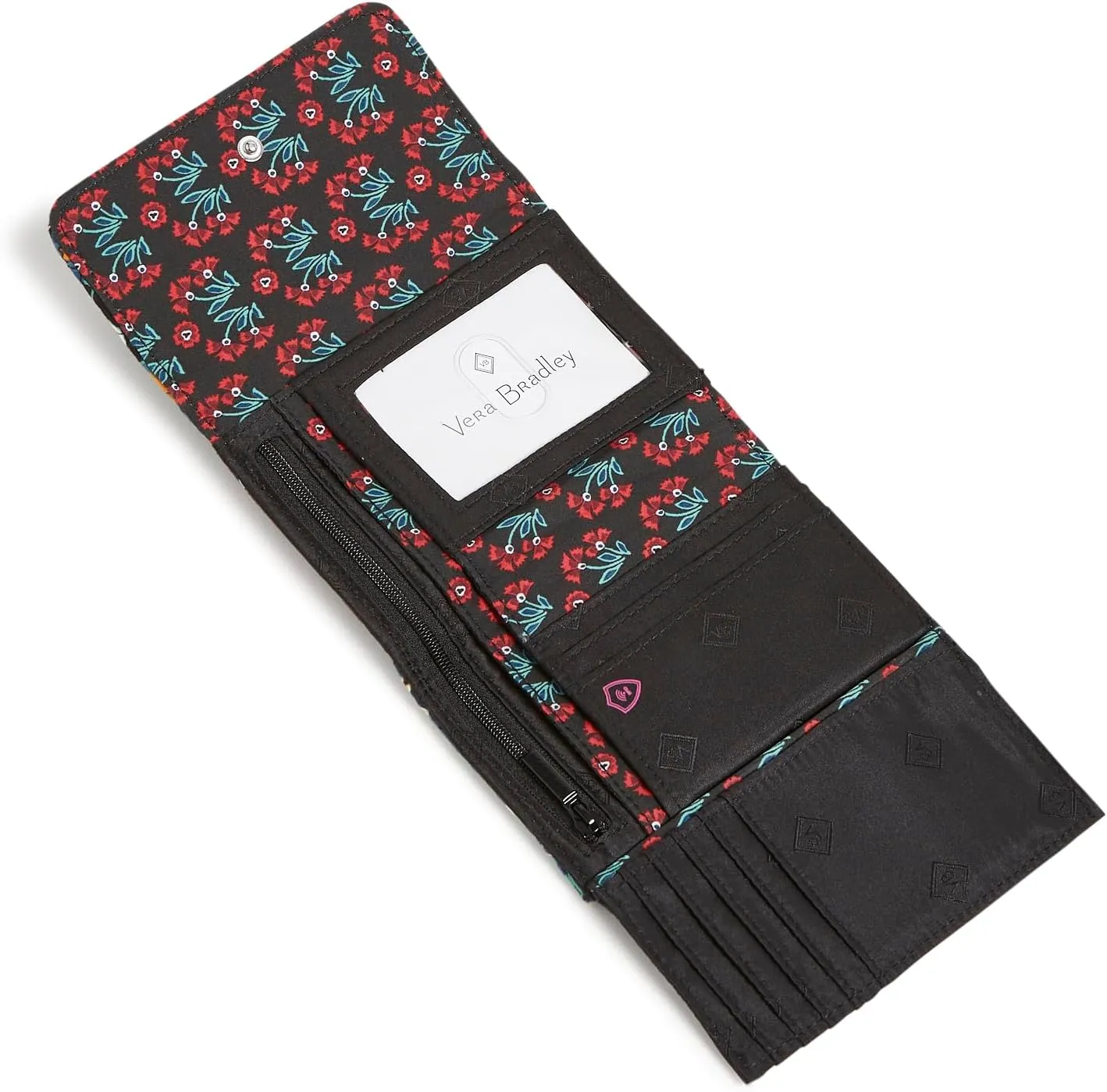 Vera Bradley Women's Cotton Riley Compact Wallet with RFID Protection