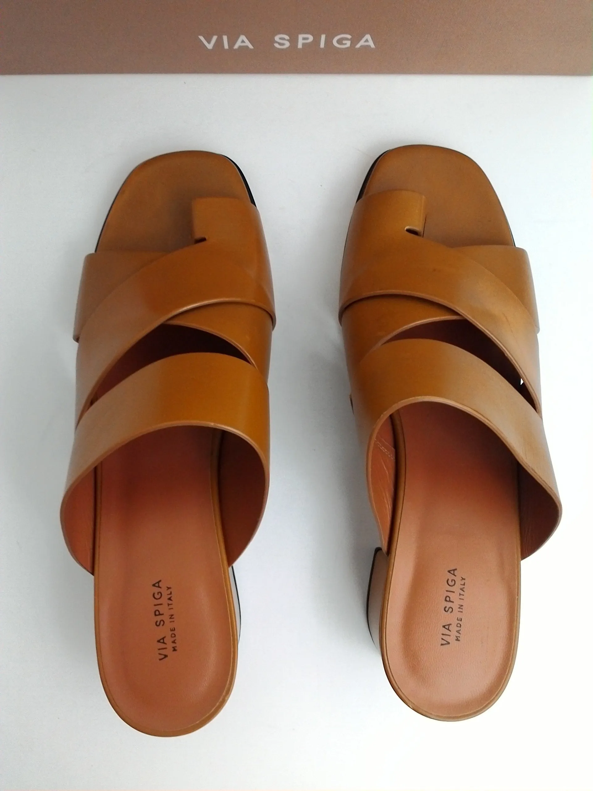 Via Spiga Women's V-Fae Tan Leather 9.5