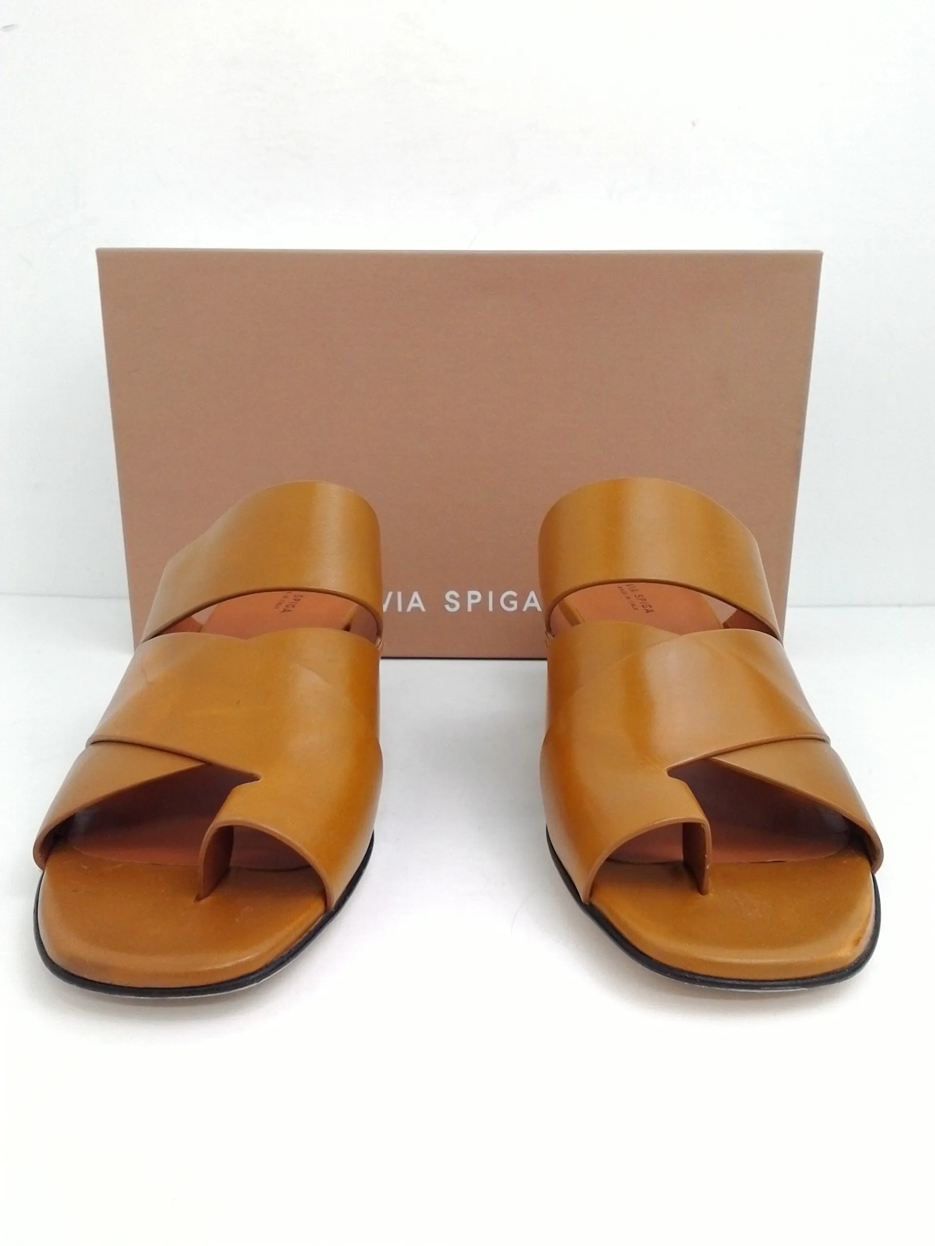 Via Spiga Women's V-Fae Tan Leather 9.5