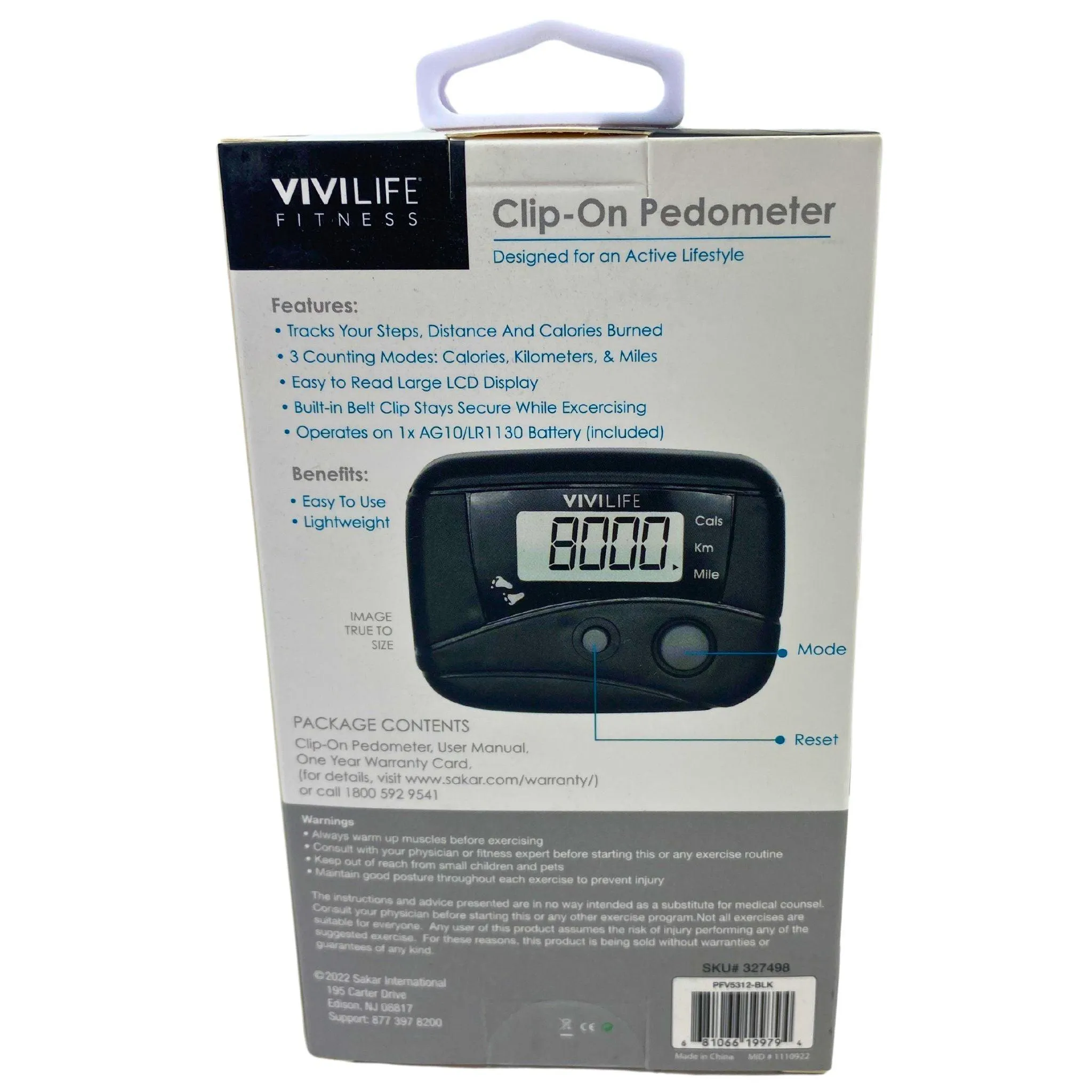 ViviLife Fitness Clip On Pedometer Designed for an Active Lifestyle (150 Pcs lot)