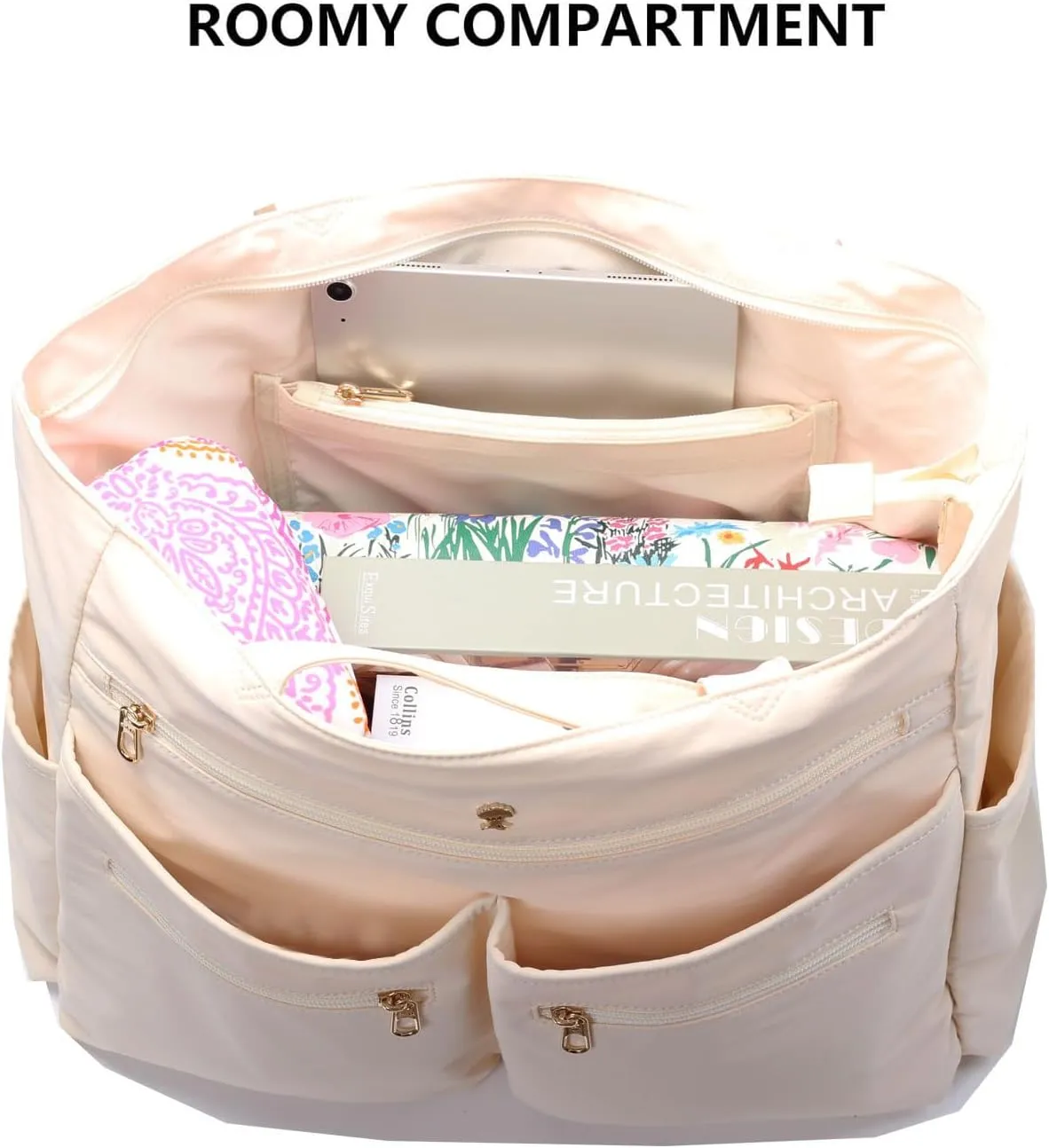 Weekender Bag Carry On Bag Overnight Tote Travel Duffle with 13 Pockets for Travel,WorkGym,Beach,Teacher,Nurse