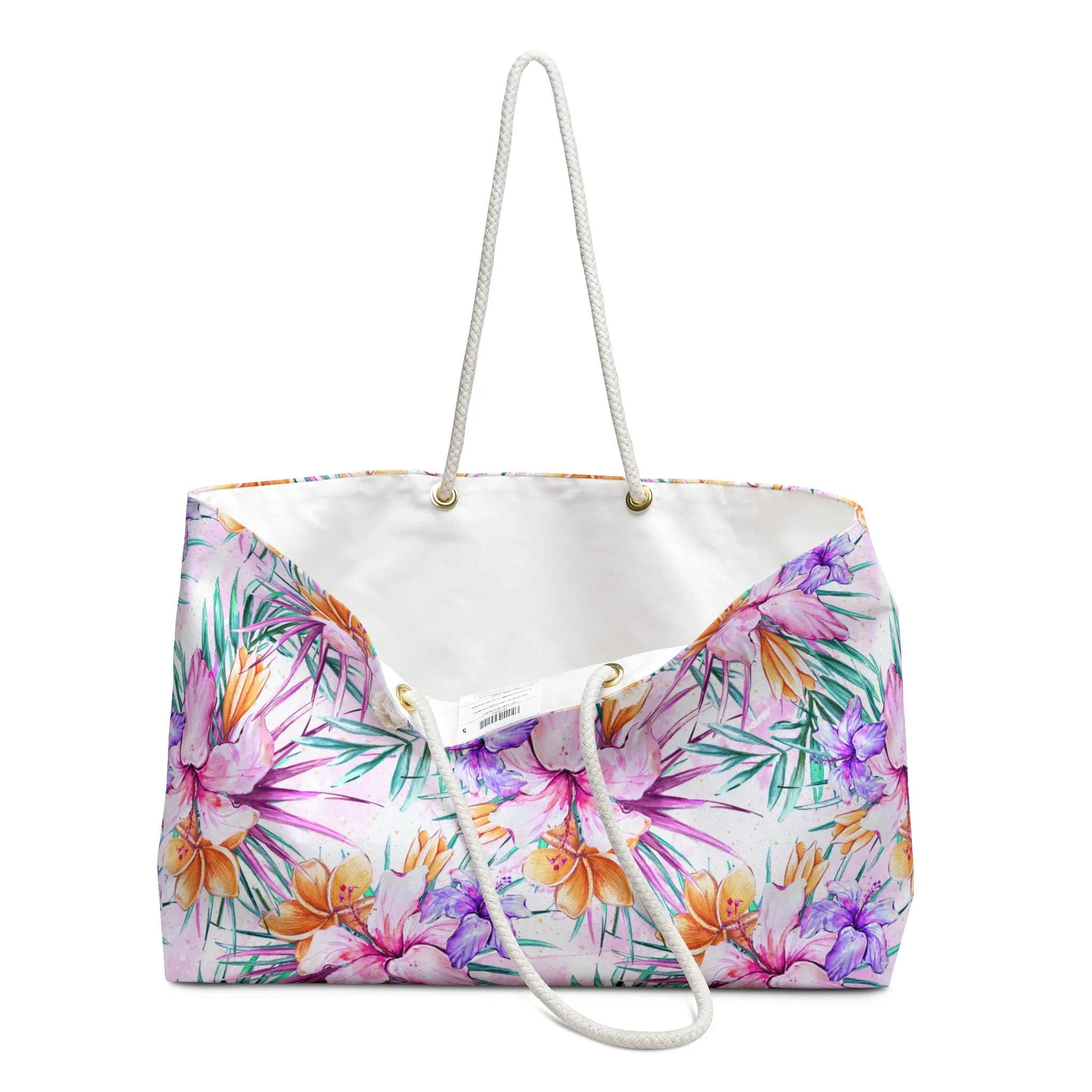 Weekender Bag, Summer Floral, Large Weekender Bag, Beach Bag, Book Bag