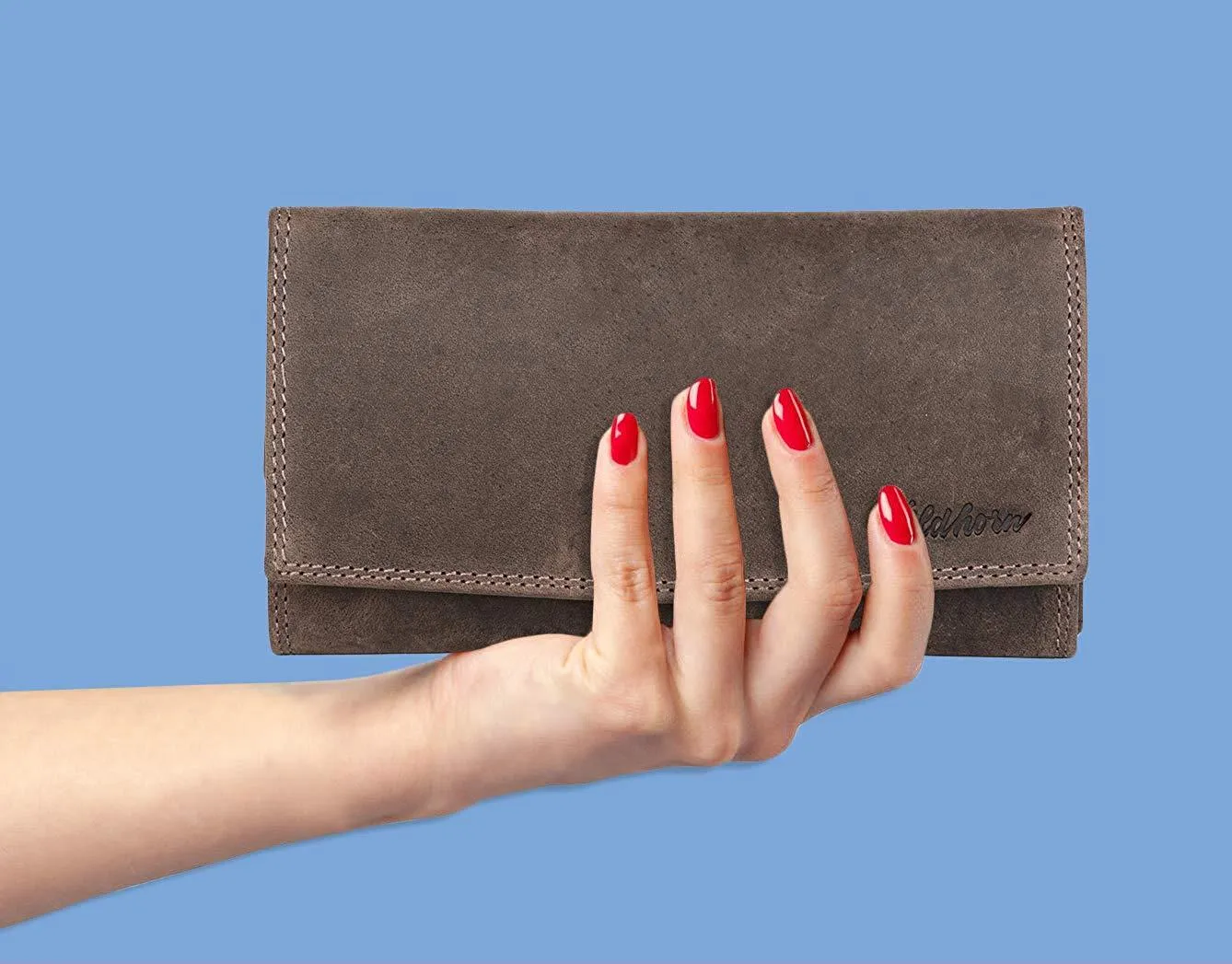 WildHorn Mia RFID PROTECTED Genuine Leather Wallet for Women stylish|Purse for Women/Girls